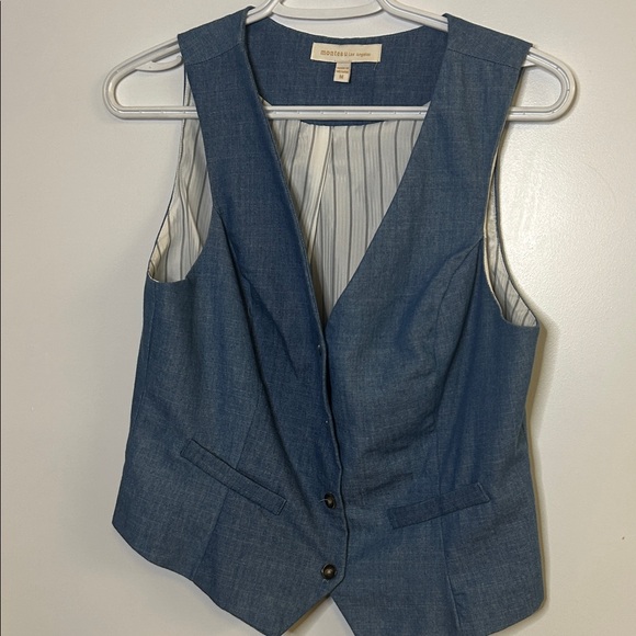 Monteau Los Angeles Chambray Vest & Skirt Set | Size M 💙 - Picture 4 of 16